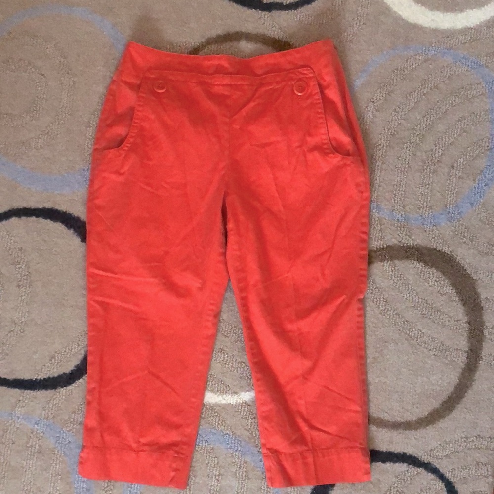 Talbots size 4P orange Capri pants